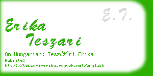 erika teszari business card
